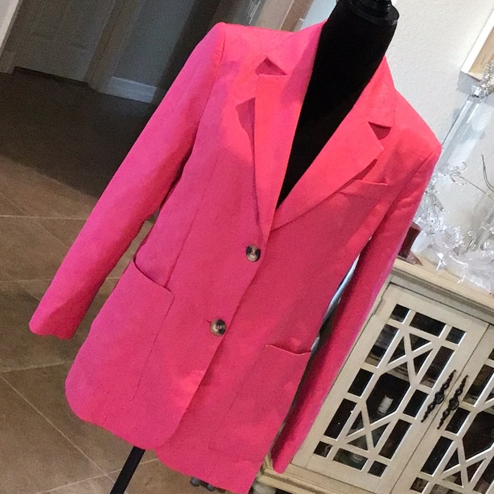 TOPSHOP two button front blazer, pink, size 4, NWT